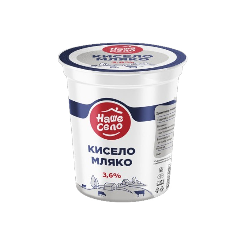 Кисело мляко 3,6% "Наше Село" - 400г.